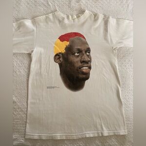 Vintage 1996 Dennis Rodman RARE Colorful Hair Tshirt Medium Large Murina 90s Tee